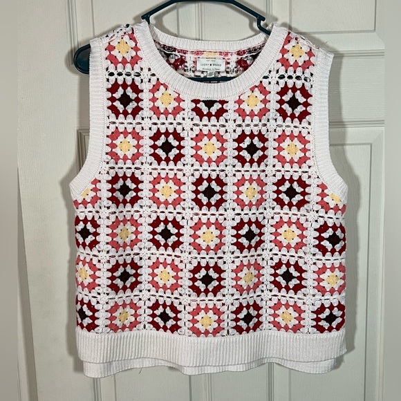 Lucky Brand Sweaters - Lucky Brand Multicolor Crochet sweater vest